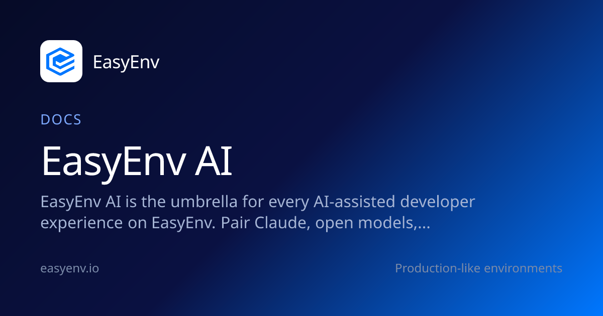 EasyEnv AI | Docs | EasyEnv